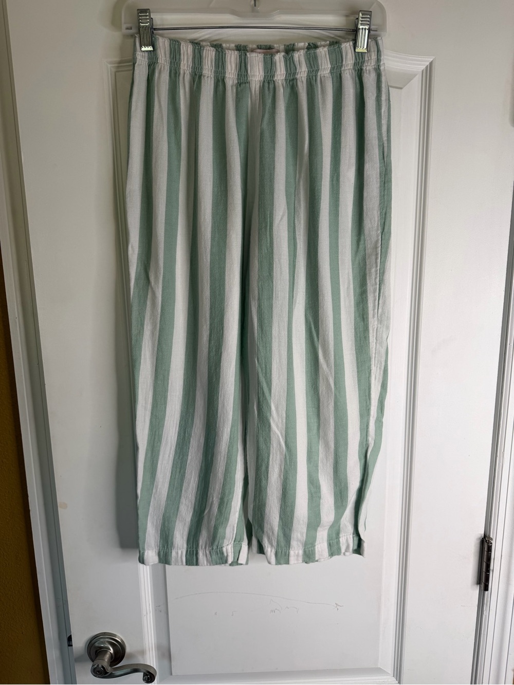 Sincerly Jules Mint and White Striped Two-Piece Pajama Set - Picture 5 of 12